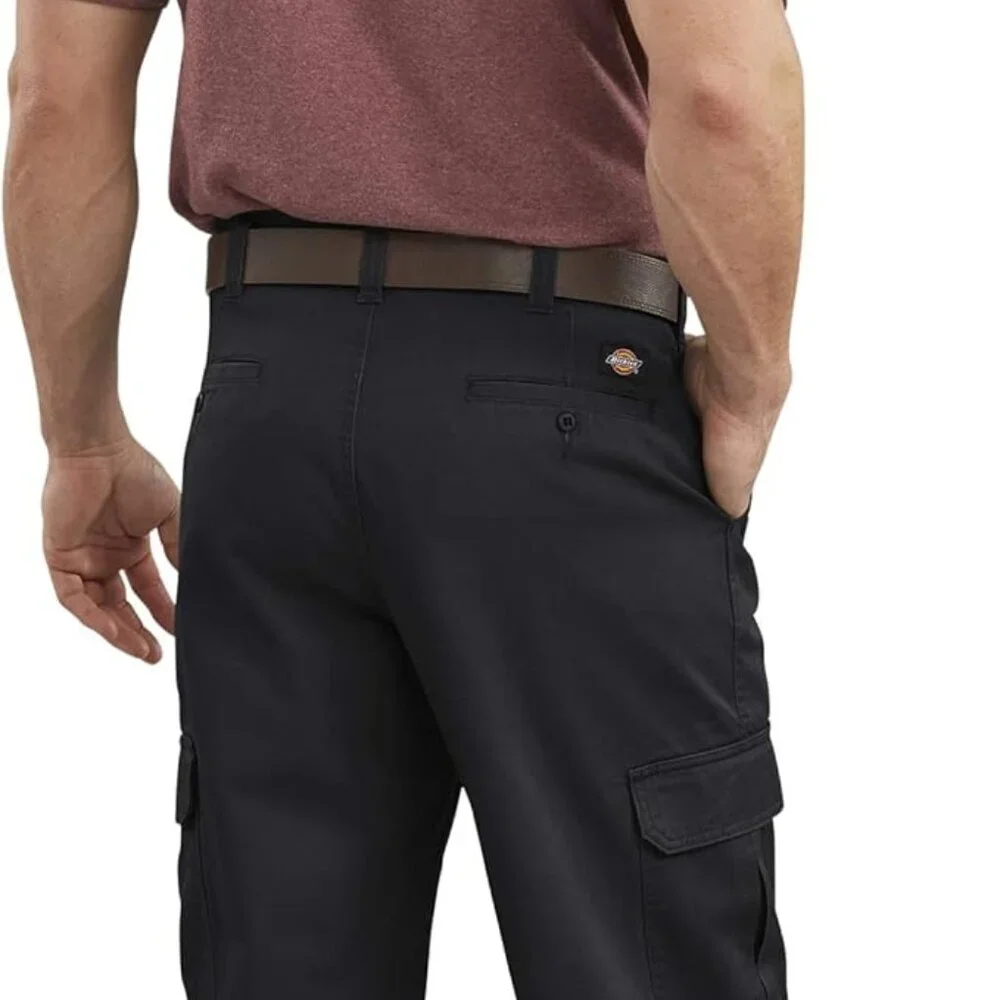 Dickies Cargo Pants Loose Fit Straight Leg 40X32 Black